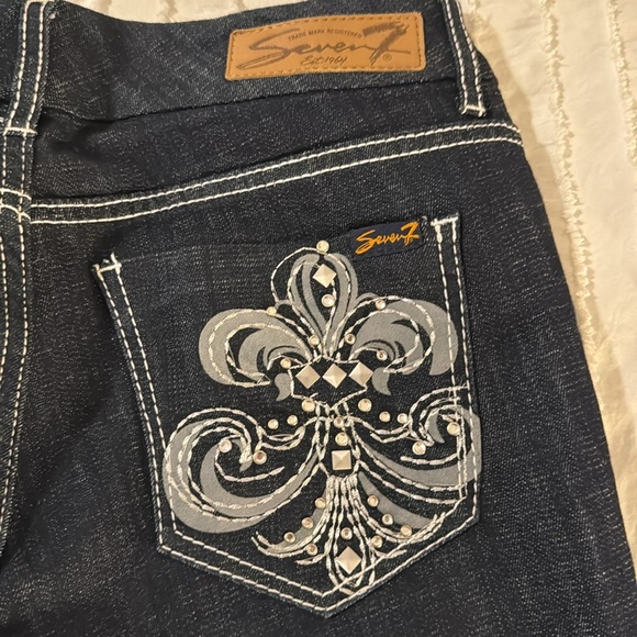 Seven7 blue jeans, straight leg - Picture 3 of 5